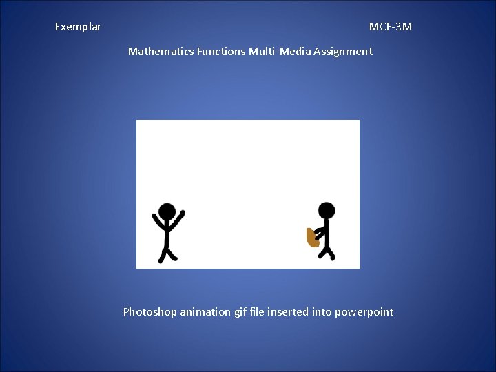 Exemplar MCF-3 M Mathematics Functions Multi-Media Assignment Photoshop animation gif file inserted into powerpoint