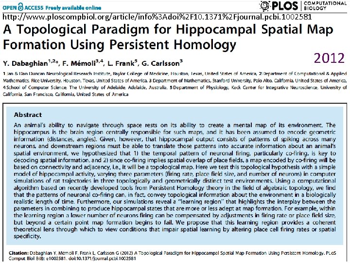 http: //www. ploscompbiol. org/article/info%3 Adoi%2 F 10. 1371%2 Fjournal. pcbi. 1002581 2012 