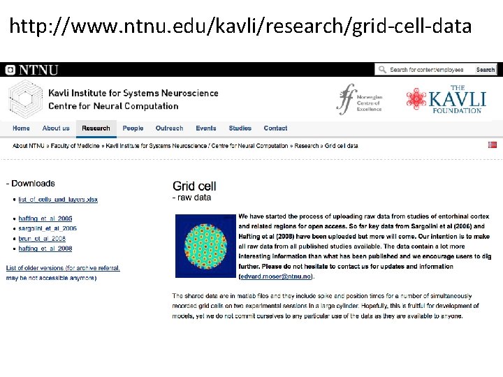 http: //www. ntnu. edu/kavli/research/grid-cell-data 
