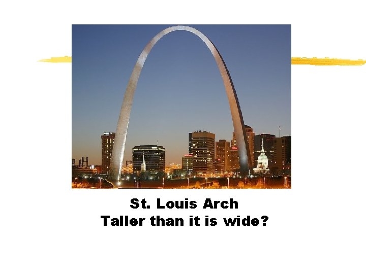 St. Louis Arch Taller than it is wide? 