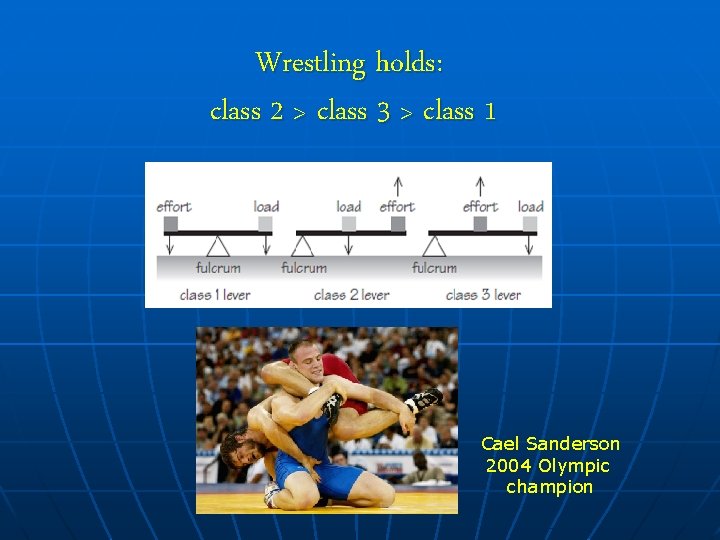 Wrestling holds: class 2 > class 3 > class 1 Cael Sanderson 2004 Olympic