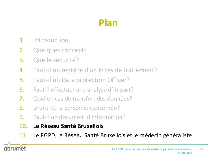 Plan 1. 2. 3. 4. 5. Introduction Quelques concepts Quelle sécurité? Faut-il un registre