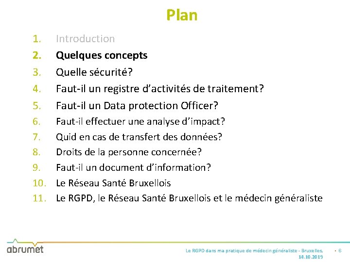 Plan 1. 2. 3. 4. 5. Introduction Quelques concepts Quelle sécurité? Faut-il un registre