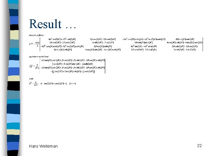 Result … Hans Welleman 22 