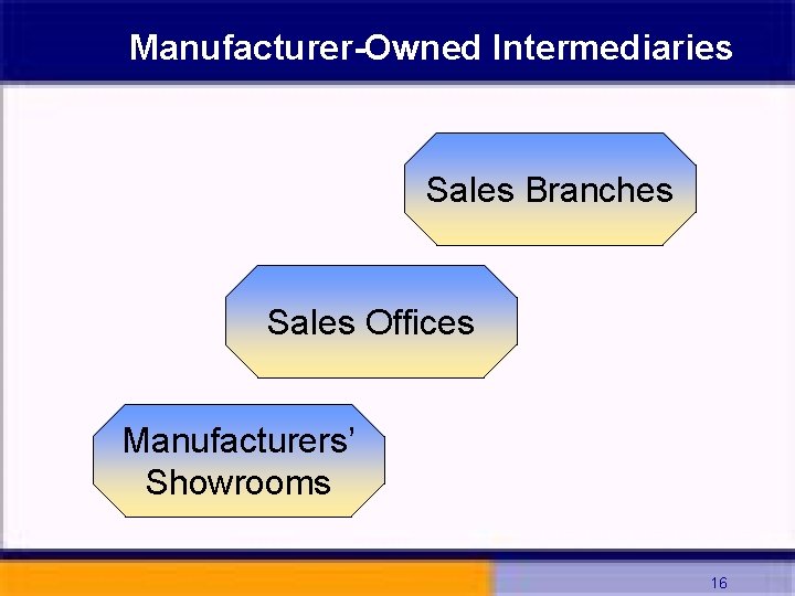 Manufacturer-Owned Intermediaries Sales Branches Sales Offices Manufacturers’ Showrooms 16 
