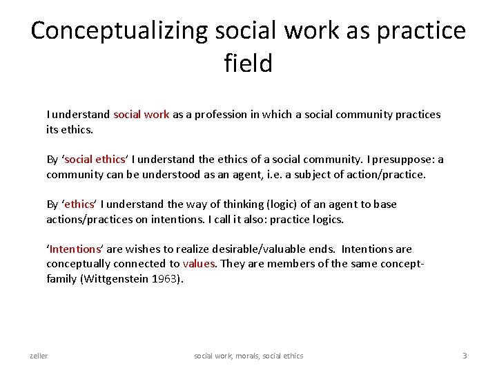 Conceptualizing social work as practice field I understand social work as a profession in