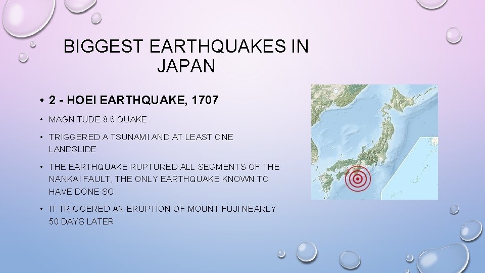 BIGGEST EARTHQUAKES IN JAPAN • 2 - HOEI EARTHQUAKE, 1707 • MAGNITUDE 8. 6