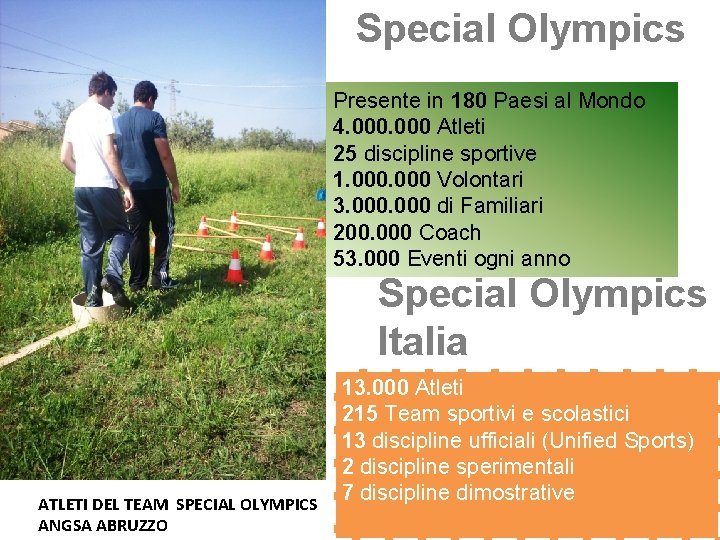 Special Olympics Presente in 180 Paesi al Mondo 4. 000 Atleti 25 discipline sportive