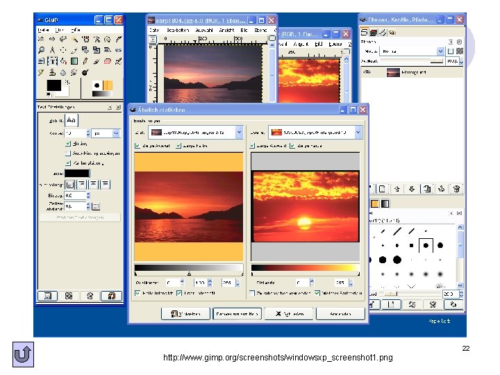 22 http: //www. gimp. org/screenshots/windowsxp_screenshot 1. png 