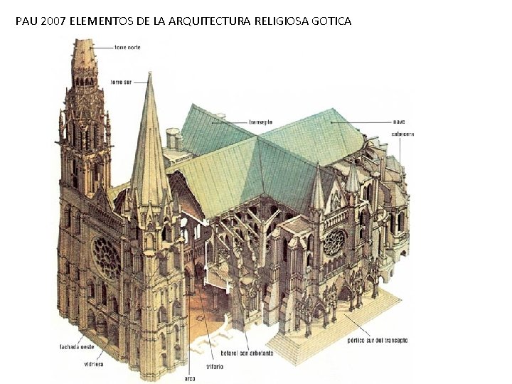PAU 2007 ELEMENTOS DE LA ARQUITECTURA RELIGIOSA GOTICA 