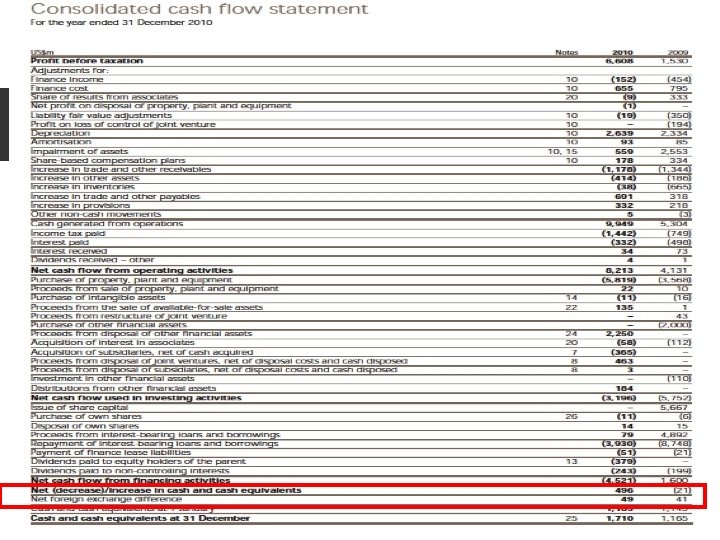  Consolidated Cash Flow Statement 