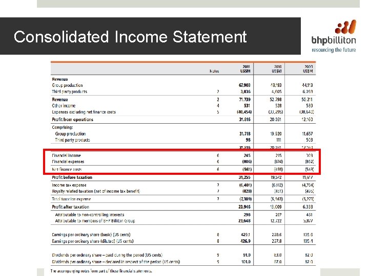 Consolidated Income Statement 