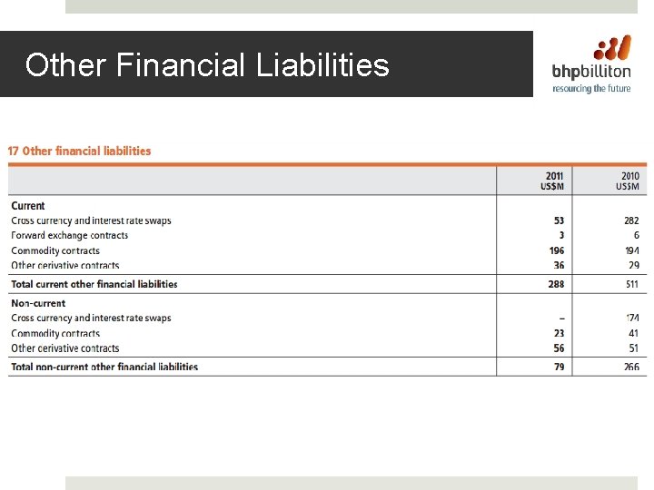 Other Financial Liabilities 