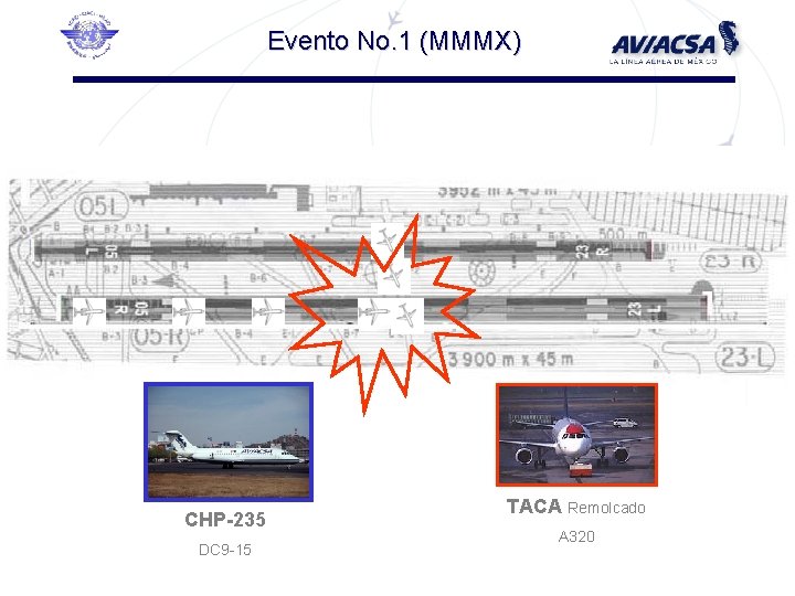 Evento No. 1 (MMMX) CHP-235 DC 9 -15 TACA Remolcado A 320 