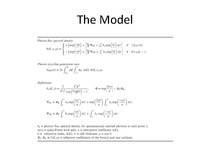 The Model 