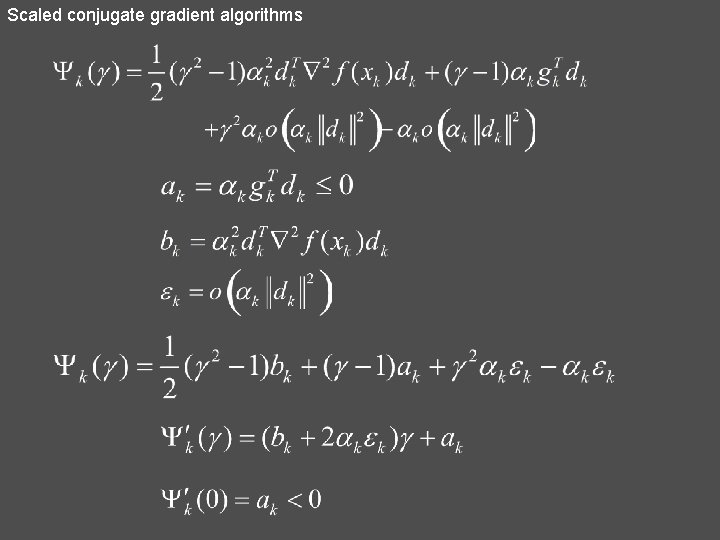 Scaled conjugate gradient algorithms 