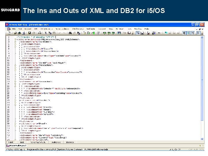 SUNGARD The Ins and Outs of XML and DB 2 for i 5/OS 