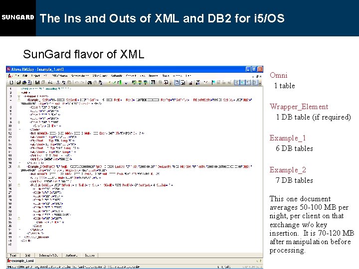 SUNGARD The Ins and Outs of XML and DB 2 for i 5/OS Sun.