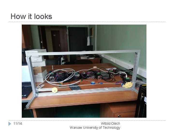 How it looks 11/14 Witold Olech Warsaw University of Technology 