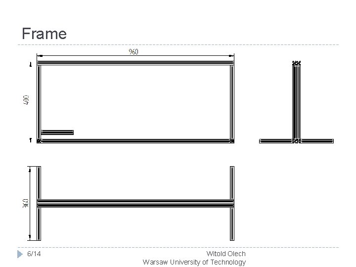 Frame 6/14 Witold Olech Warsaw University of Technology 