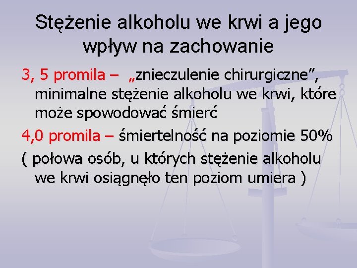 Stężenie alkoholu we krwi a jego wpływ na zachowanie 3, 5 promila – „znieczulenie