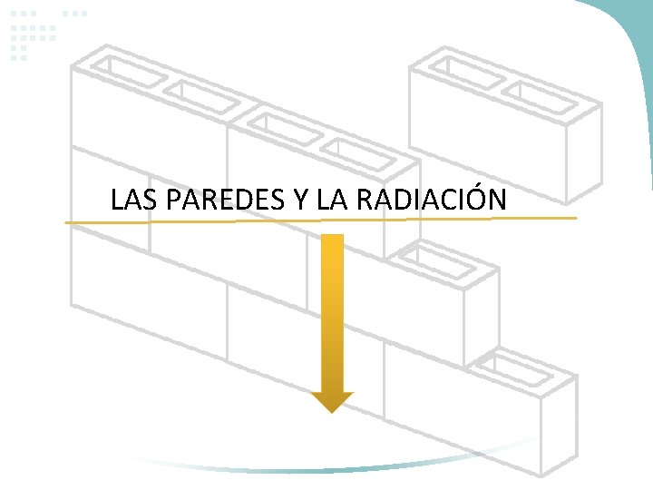 LAS PAREDES Y LA RADIACIÓN 
