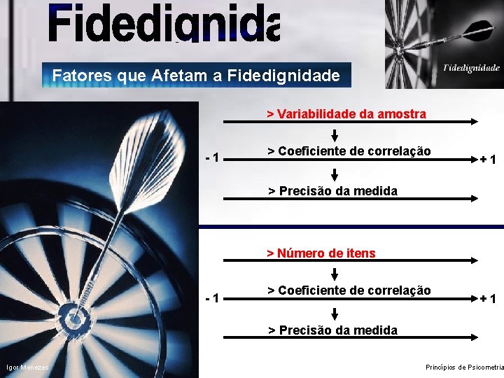 Fatores que Afetam a Fidedignidade > Variabilidade da amostra -1 > Coeficiente de correlação