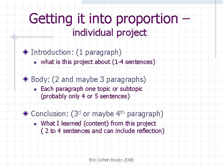 Getting it into proportion – individual project Introduction: (1 paragraph) n what is this Getting it into proportion – individual project Introduction: (1 paragraph) n what is this