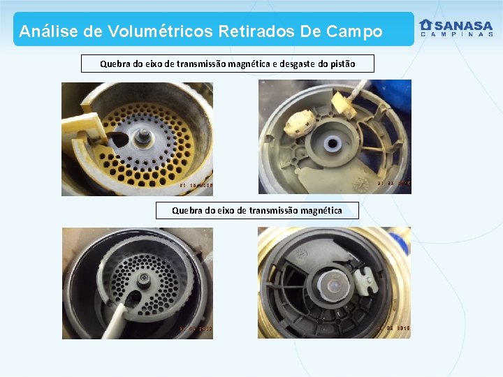 Análise de Volumétricos Retirados De Campo Quebra do eixo de transmissão magnética e desgaste