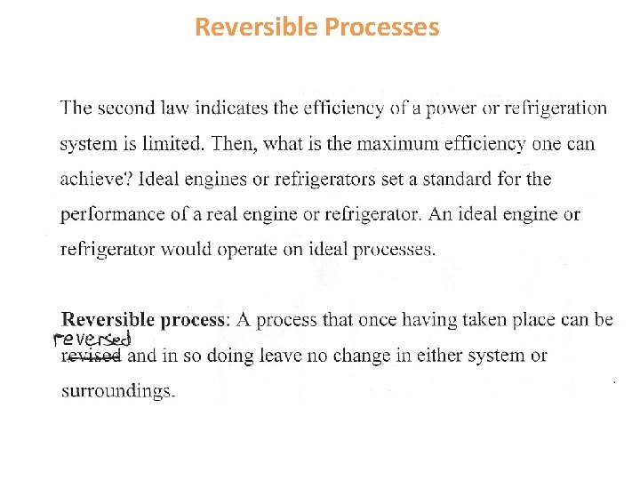 Reversible Processes 