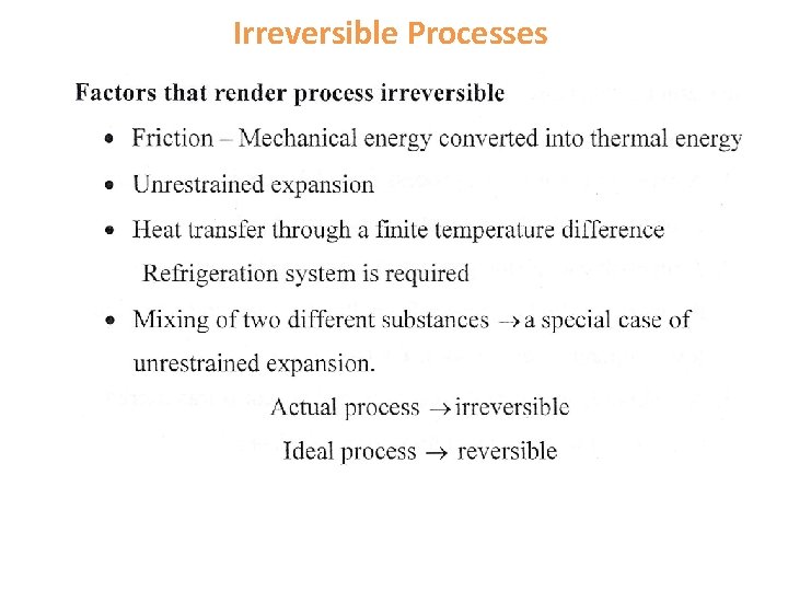 Irreversible Processes 
