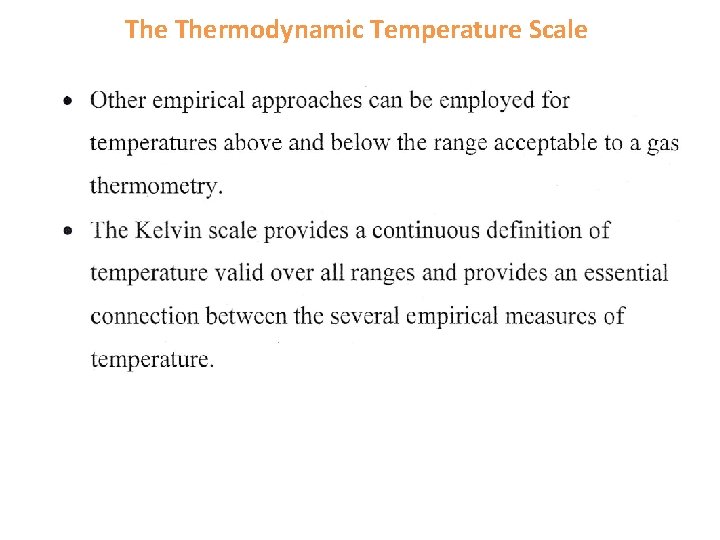  Thermodynamic Temperature Scale 