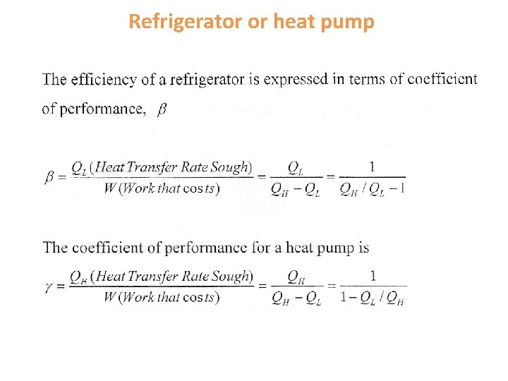 Refrigerator or heat pump 
