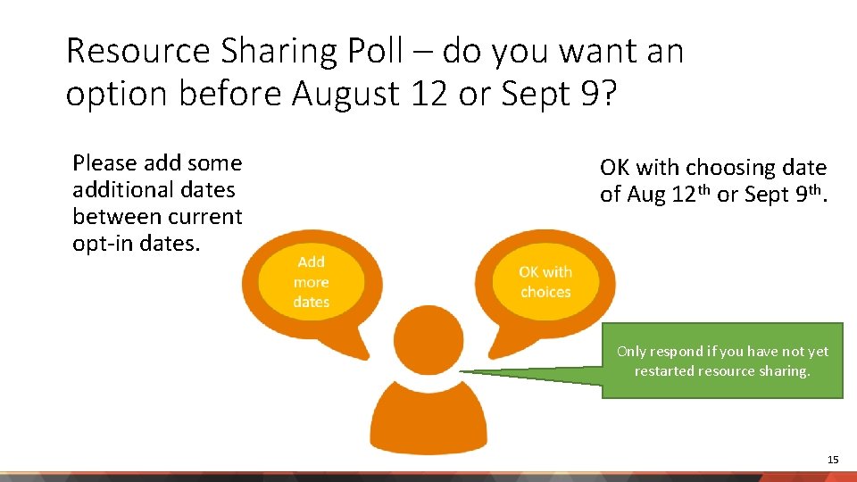 Resource Sharing Poll – do you want an option before August 12 or Sept