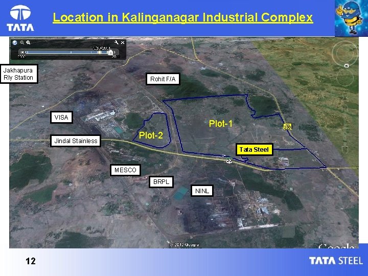 Location in Kalinganagar Industrial Complex Jakhapura Rly Station Rohit F/A VISA Plot-1 Plot-2 Jindal