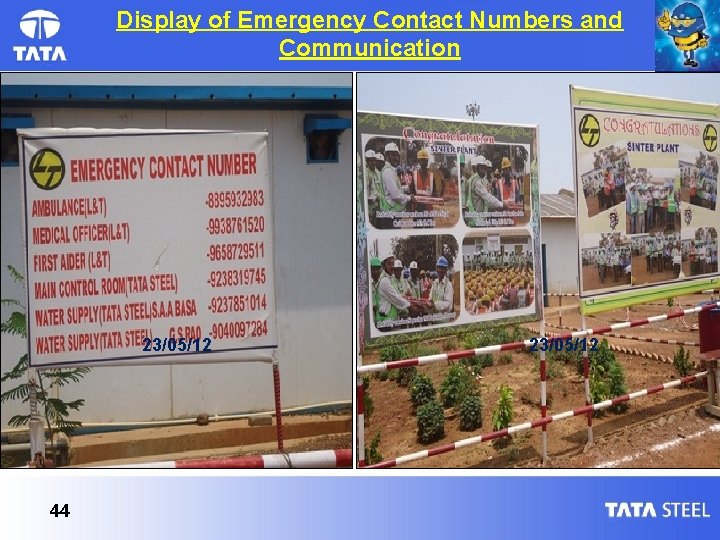 Display of Emergency Contact Numbers and Communication 23/05/12 44 23/05/12 