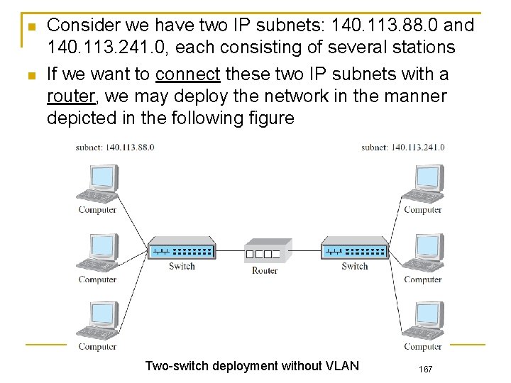  Consider we have two IP subnets: 140. 113. 88. 0 and 140. 113.