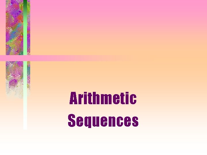 Arithmetic Sequences 