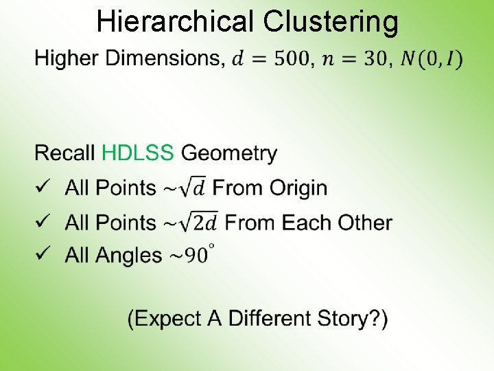 Hierarchical Clustering • 