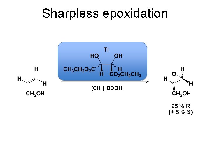 Sharpless epoxidation (CH 3)3 COOH 