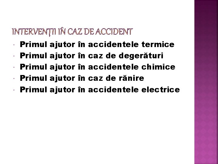  Primul Primul ajutor ajutor în în în accidentele termice caz de degerături accidentele
