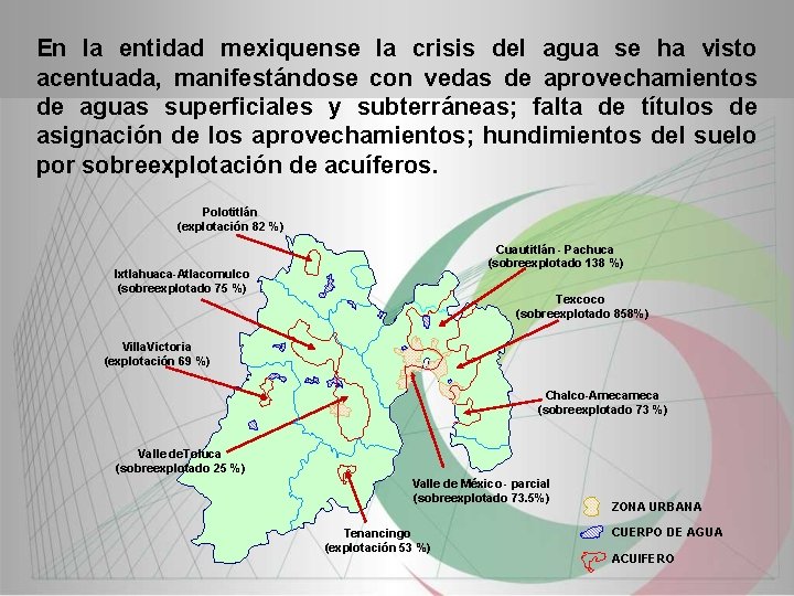 En la entidad mexiquense la crisis del agua se ha visto acentuada, manifestándose con