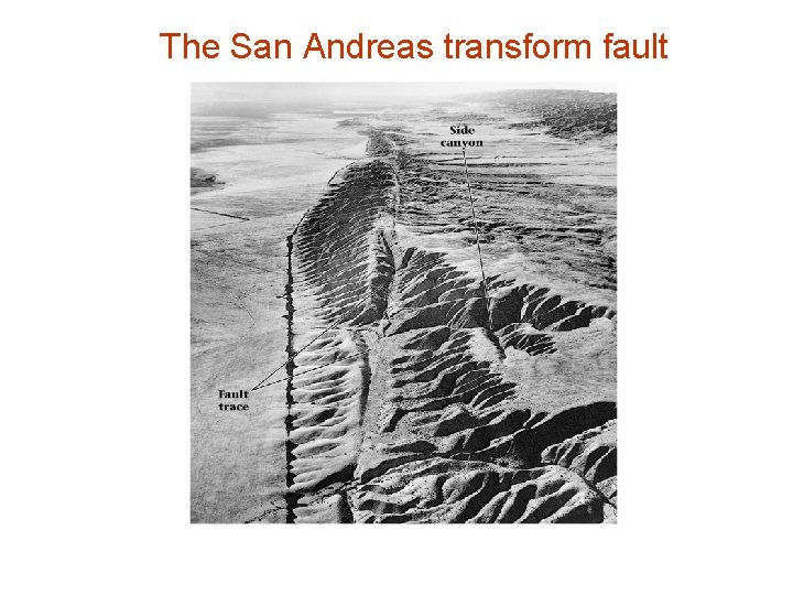 The San Andreas transform fault 