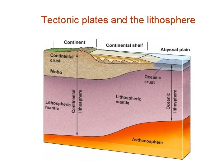 Tectonic plates and the lithosphere 