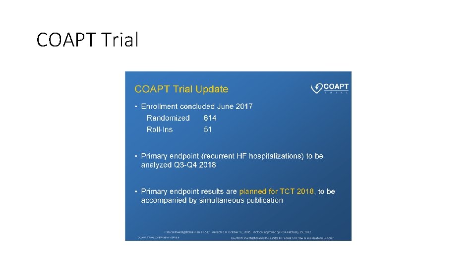 COAPT Trial 