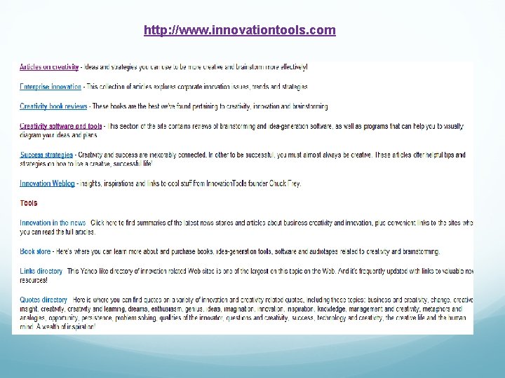 http: //www. innovationtools. com http: //www. innovationtools. com