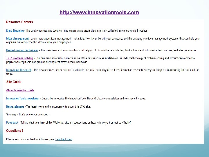 http: //www. innovationtools. com http: //www. innovationtools. com