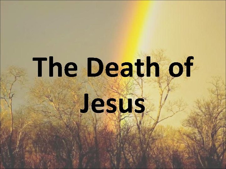 The Death of Jesus 