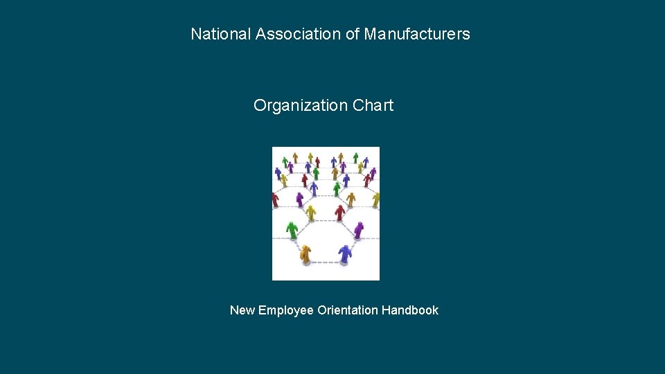 National Association of Manufacturers Organization Chart New Employee Orientation Handbook 