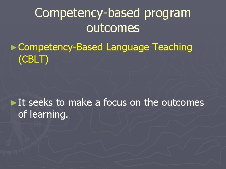 Planning Goals and Learning Outcomes Professor Mavis 9610005